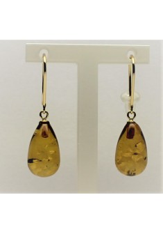 Geelgouden oorhangers met BARNSTEEN, edelsteen oorsieraden uit eigen atelier! - 603931 Geelgouden oorhangers met BARNSTEEN, edelsteen oorsieraden uit eigen atelier! - 603931